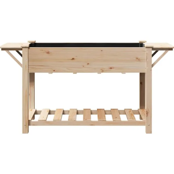 vidaXL Plantestativer^Have Blomsterkrukke Beige 155 x 59 x 76.5 cm Massivt fyrretræ
