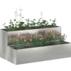 vidaXL Krukker & Plantebeholdere^Have Blomsterkrukke Sølv 100 x 60 x 45 cm Galvaniseret stål