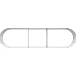 vidaXL Plantningsbænke^Havebed Brun Galvaniseret stål 320 x 80 x 44 cm Slidstærk