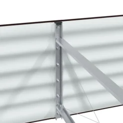 vidaXL Plantningsbænke^Havebed Brun Galvaniseret stål 320 x 80 x 44 cm Slidstærk