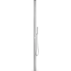 vidaXL Spa & Udendørsbad^havebruser 220 cm rustfrit stål