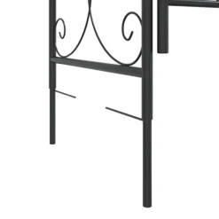 vidaXL Buer, Spalier, Lysthuse Uden Tag^havebue med låge 108x45x235 cm stål sort - Havebuer, espalierer & pergolaer
