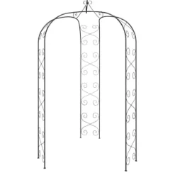 Best havebue Ø180x255 cm stål sort - Havebuer, espalierer & pergolaer Buer, Spalier, Lysthuse Uden Tag