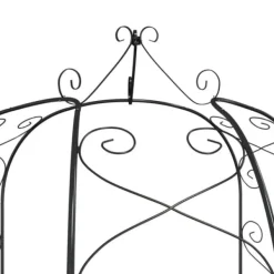 Best havebue Ø180x255 cm stål sort - Havebuer, espalierer & pergolaer Buer, Spalier, Lysthuse Uden Tag