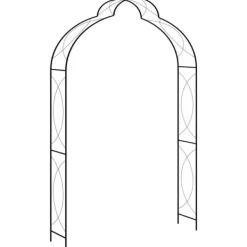 vidaXL Buer, Spalier, Lysthuse Uden Tag^havebue 150x34x240 cm jern sort - Havebuer, espalierer & pergolaer
