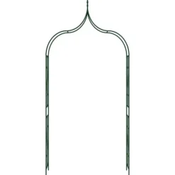 Hot havebue 120x38x258 cm jern mørkegrøn - Havebuer, espalierer & pergolaer Buer, Spalier, Lysthuse Uden Tag