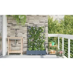 Outlet Havekrukke med trellis Lysegrå 80 x 40 x 125.5 cm PP Plantestativer