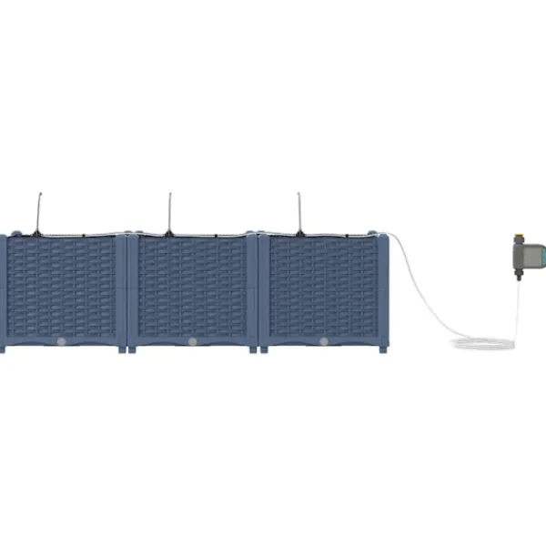 vidaXL Plantningsbænke^Havekrukker Grå 120 x 40 x 37,5 cm Stål