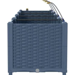 vidaXL Plantningsbænke^Havekrukker Grå 120 x 40 x 37,5 cm Stål