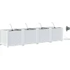 vidaXL Plantningsbænke^Havekrukker Hvid 160 x 40 x 37,5 cm Stål