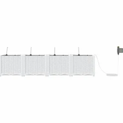 vidaXL Plantningsbænke^Havekrukker Hvid 160 x 40 x 37,5 cm Stål