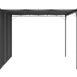 Discount havepavillon med gardin 3x3x2,25m antracitgrå - Festtelte & havepavilloner Buer, Spalier, Lysthuse Uden Tag