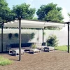 Discount havepavillon med sammenrulleligt tag 4x3 m cremefarvet - Festtelte & havepavilloner Buer, Spalier, Lysthuse Uden Tag