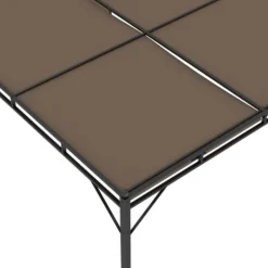 vidaXL Buer, Spalier, Lysthuse Uden Tag^havepavillon med sidegardin 4x3x2,25 m gråbrun - Festtelte & havepavilloner