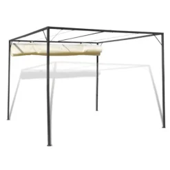vidaXL Telte & Lysthuse^havepavillon med tilbagetrækkeligt tag - Festtelte & havepavilloner