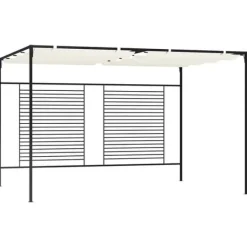 Discount havepavillon med udtrækkeligt tag 3x4x2,3 m 180 g/m² creme - Festtelte & havepavilloner Buer, Spalier, Lysthuse Uden Tag