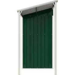 Online haveskur med udvidet tag 277x110,5x181 cm stål grøn - Skure & Redskabsskure Skure, Garager & Carports