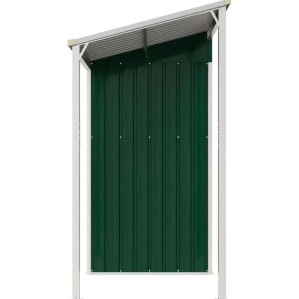 Online haveskur med udvidet tag 277x110,5x181 cm stål grøn - Skure & Redskabsskure Skure, Garager & Carports
