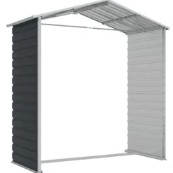 vidaXL Skure, Garager & Carports^haveskur 191x130x198 cm galvaniseret stål antracitgrå - Skure & Redskabsskure
