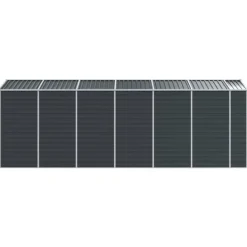 vidaXL Skure, Garager & Carports^haveskur 191x555x198 cm galvaniseret stål antracitgrå - Skure & Redskabsskure