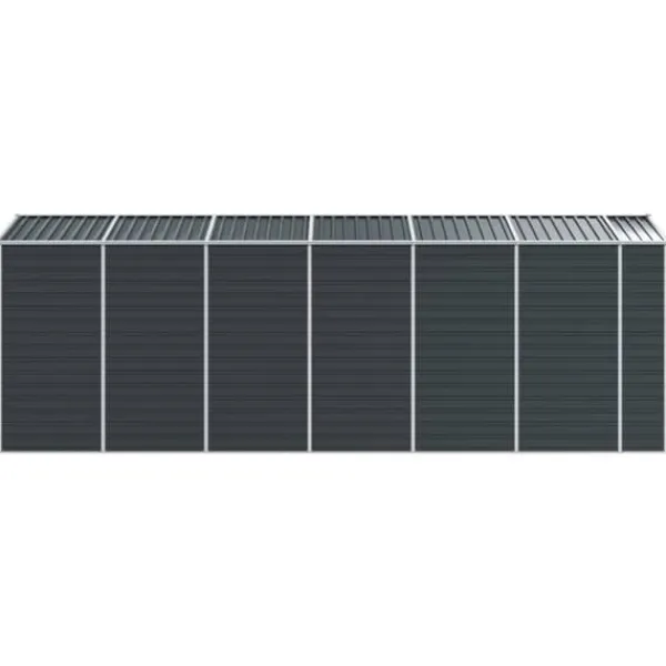 vidaXL Skure, Garager & Carports^haveskur 191x555x198 cm galvaniseret stål antracitgrå - Skure & Redskabsskure