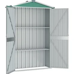 Online haveskur 116x45x175 cm galvaniseret stål grøn - Skure & Redskabsskure Skure, Garager & Carports