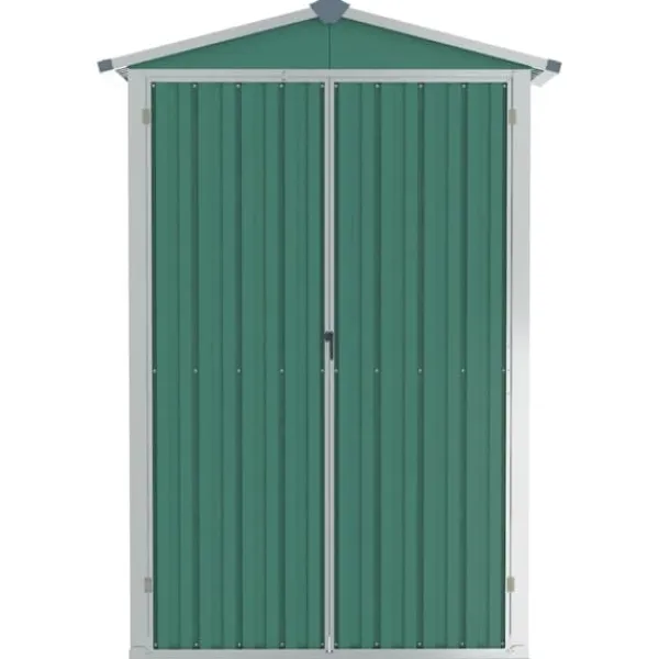 Online haveskur 116x45x175 cm galvaniseret stål grøn - Skure & Redskabsskure Skure, Garager & Carports