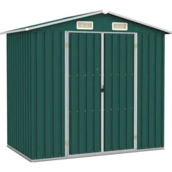 New haveskur 205x129x183 cm galvaniseret stål grøn - Skure & Redskabsskure Skure, Garager & Carports
