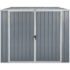 Best haveskur 195x198x159 cm galvaniseret stål grå - Skure & Redskabsskure Skure, Garager & Carports