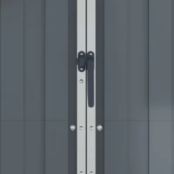 vidaXL Skure, Garager & Carports^haveskur 116x45x175 cm galvaniseret stål grå - Skure & Redskabsskure