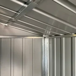 vidaXL Skure, Garager & Carports^haveskur 191x980x198 cm galvaniseret stål lysebrun - Skure & Redskabsskure