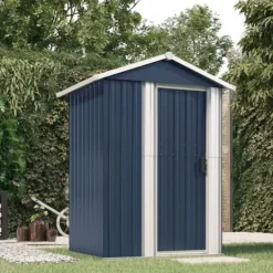 Outlet haveskur 126x97,5x177 cm galvaniseret stål antracitgrå - Skure & Redskabsskure Skure, Garager & Carports