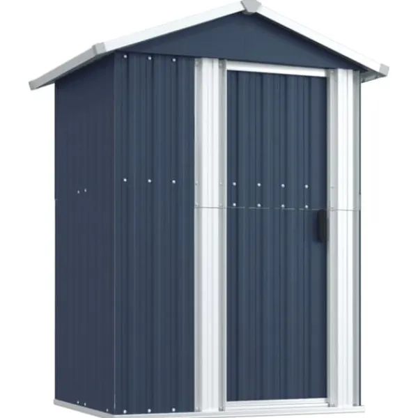 Outlet haveskur 126x97,5x177 cm galvaniseret stål antracitgrå - Skure & Redskabsskure Skure, Garager & Carports