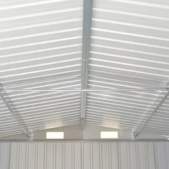 vidaXL Skure, Garager & Carports^haveskur 257x990x181 cm galvaniseret stål grøn - Skure & Redskabsskure