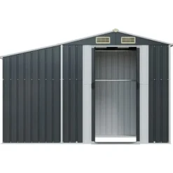 Hot haveskur 277x93x179 cm galvaniseret stål antracitgrå - Skure & Redskabsskure Skure, Garager & Carports