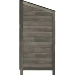 vidaXL Skure, Garager & Carports^haveskur 55x52x112 cm massivt grantræ antracitgrå - Skure & Redskabsskure