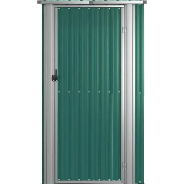 Best haveskur 118,5x97x209,5 galvaniseret stål grøn - Skure & Redskabsskure Skure, Garager & Carports