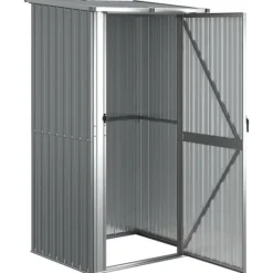 Hot haveskur 118,5x97x209,5 galvaniseret stål grå - Skure & Redskabsskure Skure, Garager & Carports