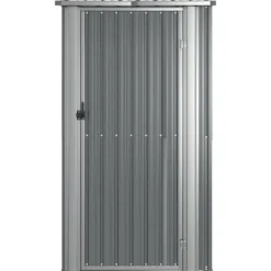 Hot haveskur 118,5x97x209,5 galvaniseret stål grå - Skure & Redskabsskure Skure, Garager & Carports