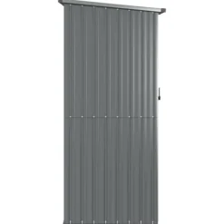 Hot haveskur 118,5x97x209,5 galvaniseret stål grå - Skure & Redskabsskure Skure, Garager & Carports