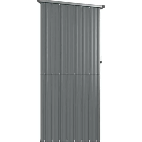 Hot haveskur 118,5x97x209,5 galvaniseret stål grå - Skure & Redskabsskure Skure, Garager & Carports