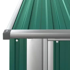 vidaXL Skure, Garager & Carports^haveskur 180,5x97x209,5 galvaniseret stål grøn - Skure & Redskabsskure