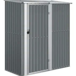 vidaXL Skure, Garager & Carports^haveskur 180,5x97x209,5 galvaniseret stål grå - Skure & Redskabsskure
