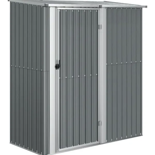 vidaXL Skure, Garager & Carports^haveskur 180,5x97x209,5 galvaniseret stål grå - Skure & Redskabsskure