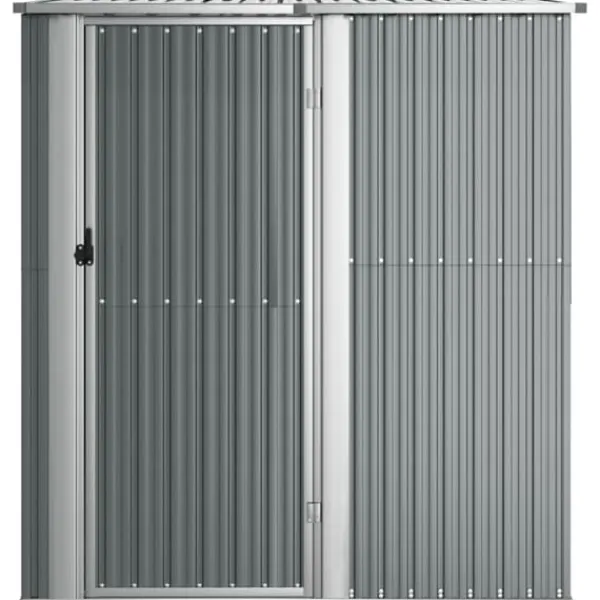 vidaXL Skure, Garager & Carports^haveskur 180,5x97x209,5 galvaniseret stål grå - Skure & Redskabsskure