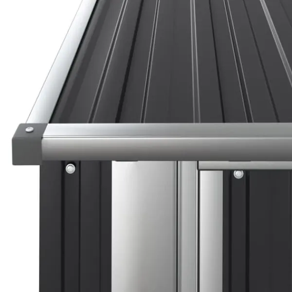 vidaXL Skure, Garager & Carports^haveskur 180,5x97x209,5 galvaniseret stål antracitgrå - Skure & Redskabsskure
