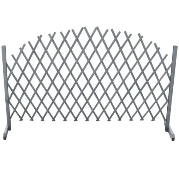 Best hegnsespalier 1,8x1 m massivt fyrretræ grå - Havehegn Buer, Spalier, Lysthuse Uden Tag