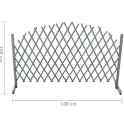 Best hegnsespalier 1,8x1 m massivt fyrretræ grå - Havehegn Buer, Spalier, Lysthuse Uden Tag