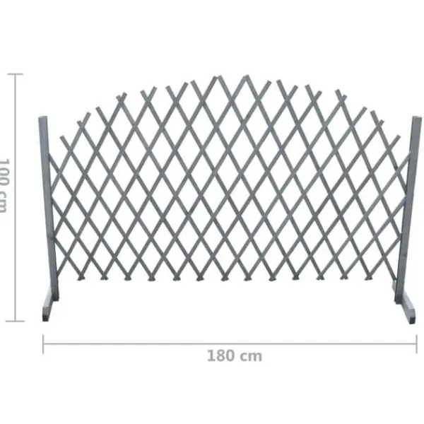 Best hegnsespalier 1,8x1 m massivt fyrretræ grå - Havehegn Buer, Spalier, Lysthuse Uden Tag