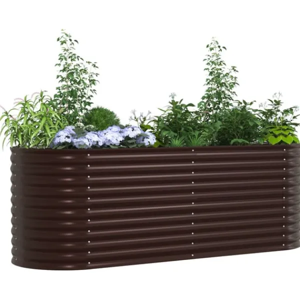 Sale Højbed Brun 240 x 80 x 81 cm Stål Plantningsbænke
